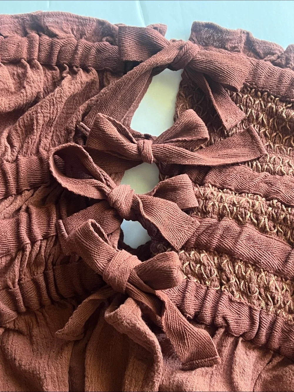Free People x Jens Pirate Booty Fleetwood Gauzy Tunic Large Brown